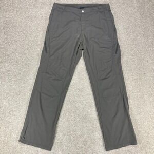 McKINLEY Cargo Hiking Pants Women L Green Ankle Zip Stretch Sustainable Outdoor